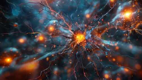 shutterstock_2475238459.jpg Abstract representation of a neural network with glowing nodes and connections