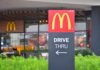 McDonald’s drive-thru sign outside restaurant
